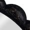Hello Honey® 27" Black Round Scalloped Wood Wall Mirror